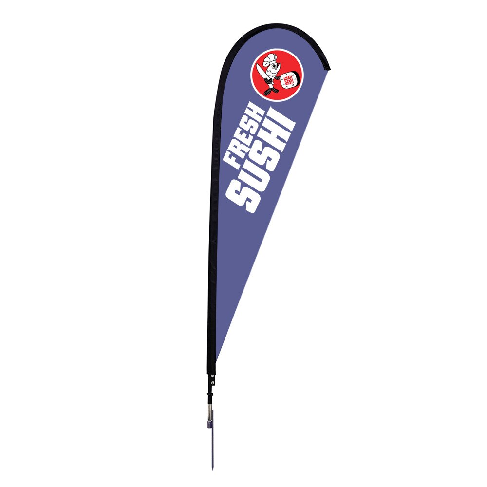 9 ft. Medium Sunbird Flag — Single Sided Graphic Package / Spike Base